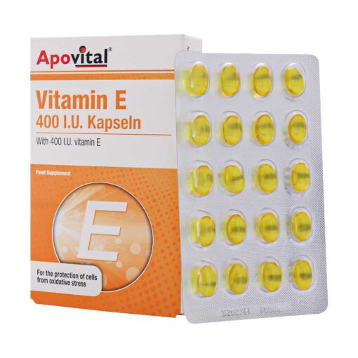 کپسول ویتامین ای E 400 واحد آپوویتال 40 عدد - Image 2