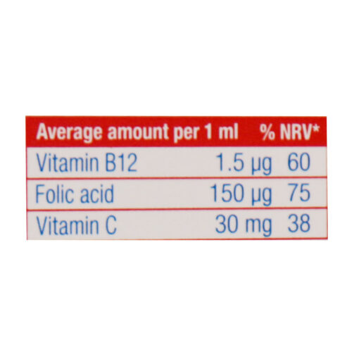 قطره B12 فولیک اسید و ویتامین  C یوروویتال ۳۰ میلی لیتر - Image 2