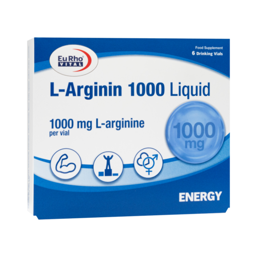 ویال خوراکی ال آرژینین 1000 لیکوئید یوروویتال 6 عددی